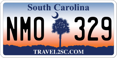 SC license plate NMO329