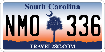 SC license plate NMO336