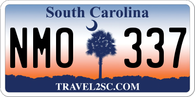 SC license plate NMO337