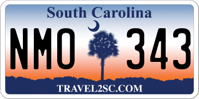 SC license plate NMO343