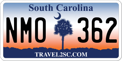 SC license plate NMO362