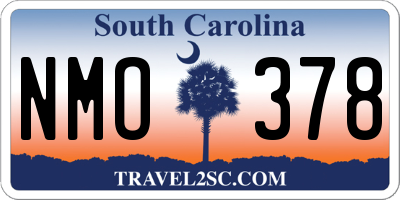 SC license plate NMO378