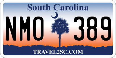 SC license plate NMO389