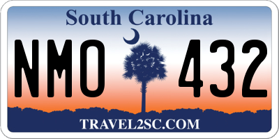 SC license plate NMO432