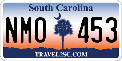 SC license plate NMO453