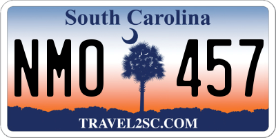 SC license plate NMO457