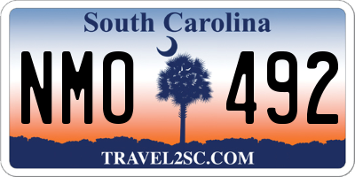 SC license plate NMO492
