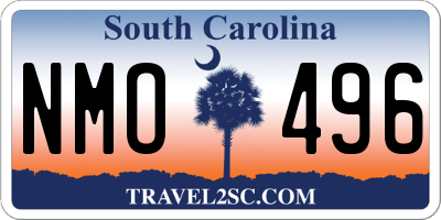 SC license plate NMO496