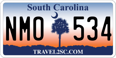 SC license plate NMO534