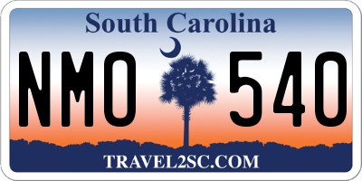 SC license plate NMO540
