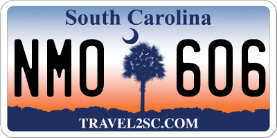 SC license plate NMO606