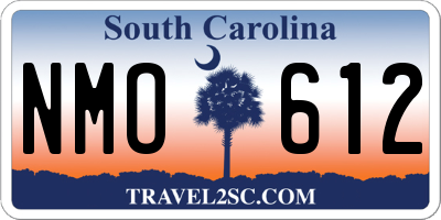 SC license plate NMO612