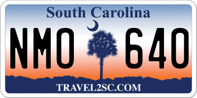 SC license plate NMO640