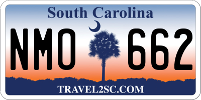 SC license plate NMO662