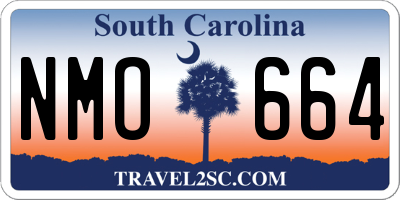 SC license plate NMO664