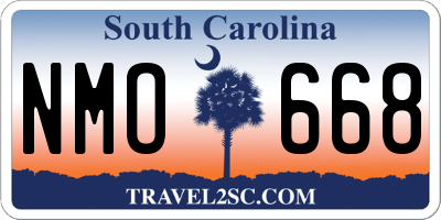 SC license plate NMO668