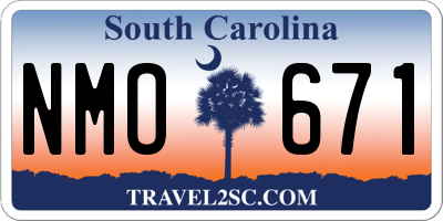 SC license plate NMO671