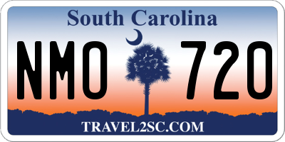 SC license plate NMO720