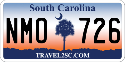 SC license plate NMO726