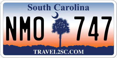 SC license plate NMO747