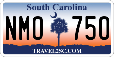 SC license plate NMO750