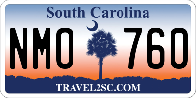 SC license plate NMO760