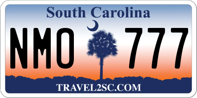SC license plate NMO777