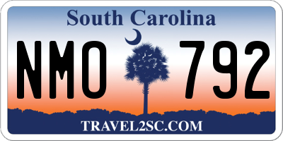 SC license plate NMO792