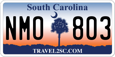 SC license plate NMO803