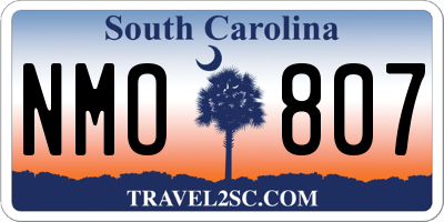 SC license plate NMO807
