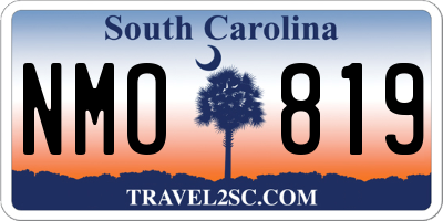 SC license plate NMO819