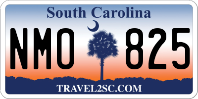 SC license plate NMO825