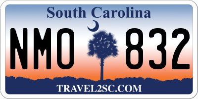 SC license plate NMO832