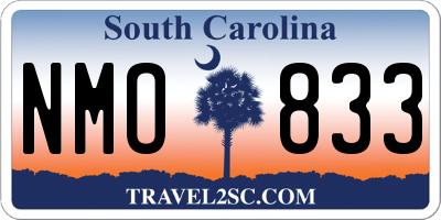 SC license plate NMO833