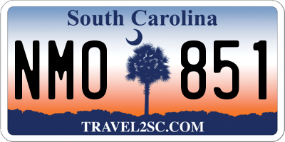 SC license plate NMO851