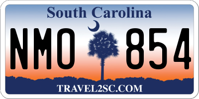 SC license plate NMO854