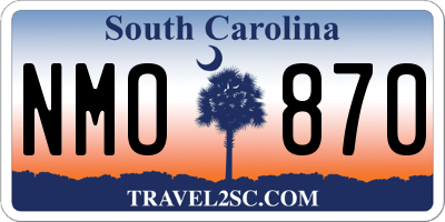 SC license plate NMO870
