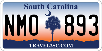 SC license plate NMO893