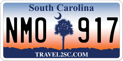 SC license plate NMO917