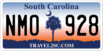 SC license plate NMO928