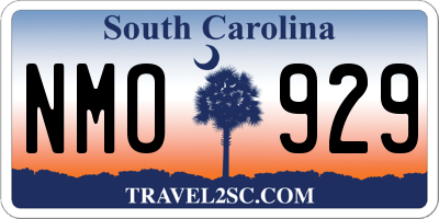 SC license plate NMO929