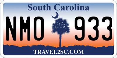 SC license plate NMO933