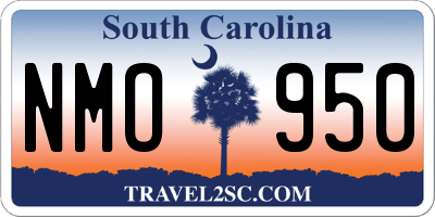 SC license plate NMO950