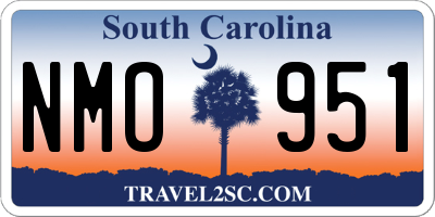 SC license plate NMO951
