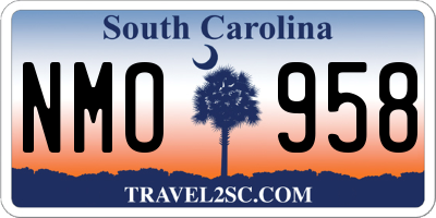 SC license plate NMO958