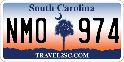 SC license plate NMO974