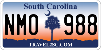 SC license plate NMO988