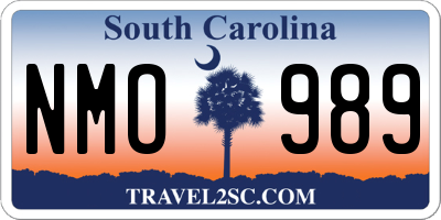 SC license plate NMO989