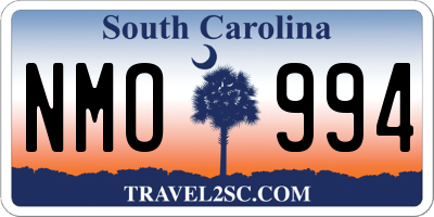 SC license plate NMO994