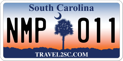 SC license plate NMP011